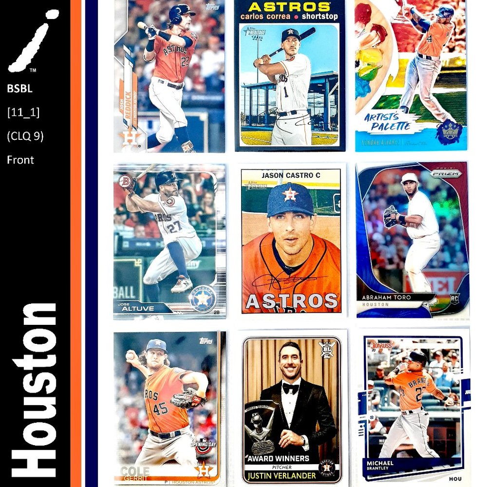 Houston Astros 9 Card Lot - BSBL [11_1]